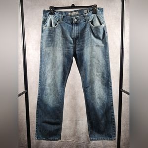 Mens Size W38 L32 Despressed Worn-in Relaxed Fit Jeans PD&C Brand (A282)